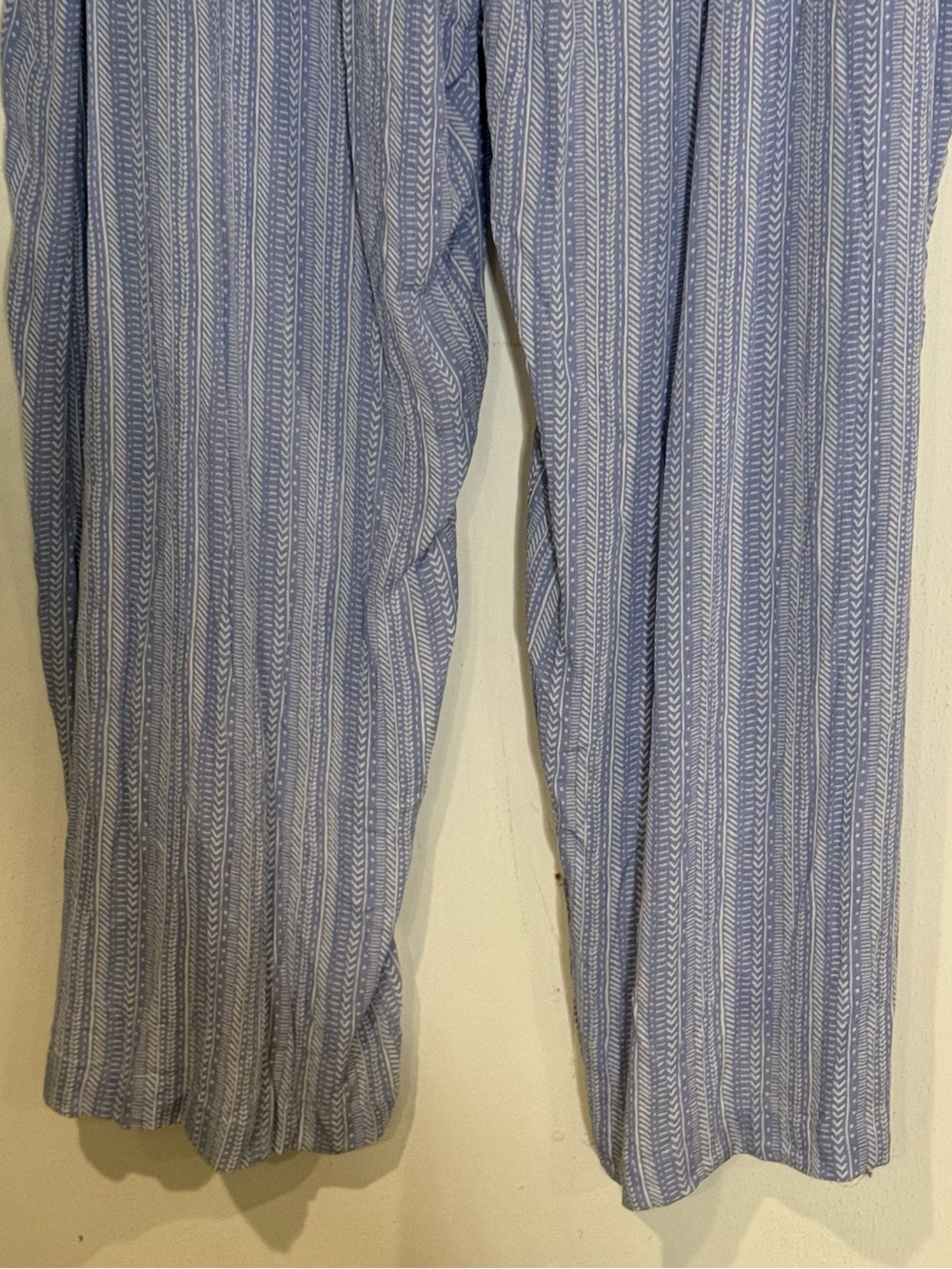 Torrid Paperbag Tie Waist High Rise Wide Leg Striped Blue Pants Size 4X Casual - Picture 8 of 13